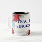 Zwei Töne individuell gestaltbare Tasse im Blumend (Vorderseite Links)