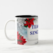 Zwei Töne individuell gestaltbare Tasse im Blumend (Links)