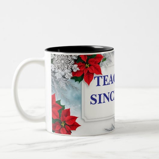 Zwei Töne individuell gestaltbare Tasse im Blumend (Links)