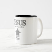 Zwei Töne - Jesus, das ist, was oben steht Zweifarbige Tasse (VorderseiteRechts)
