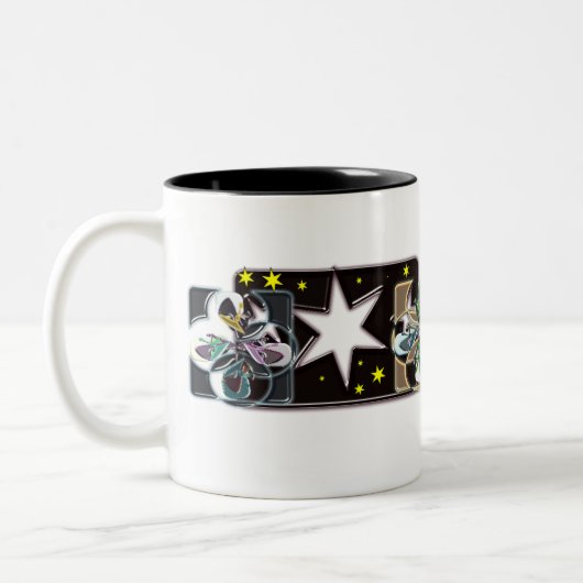 Zwei-Tone-Kaffeearmsterne Zweifarbige Tasse (Links)