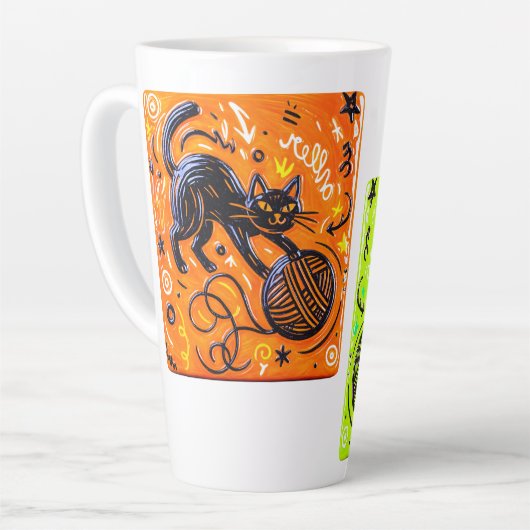 Zwei-Töne-Katze Milchtasse (Linke Ecke)