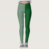 Zwei Tone Kleeblatt Irish Lucky Charm Leggings (Vorderseite)