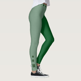 Zwei Tone Kleeblatt Irish Lucky Charm Leggings