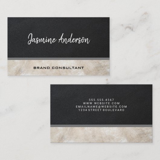 Zwei Tone Leather | Beratung Visitenkarte (Vorne/Hinten)