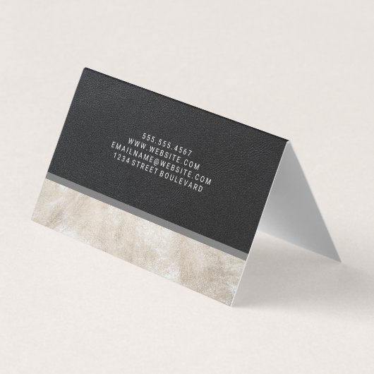 Zwei Tone Leather | Beratung Visitenkarten (Rückseite)