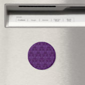 Zwei Tone Lila Damask Magnet (In Situ (Geschirrspüler))
