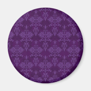 Zwei Tone Lila Damask Magnet