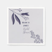 Zwei Tone Lila Folk Art Blumendusche Serviette (Vorderseite)