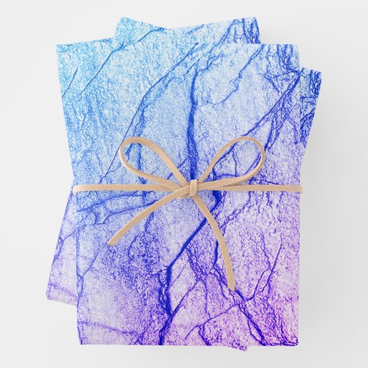 Zwei tone Lila Marmoraussehen Geschenkpapier Set (Beispiel)