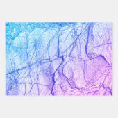 Zwei tone Lila Marmoraussehen Geschenkpapier Set (Vorderseite)