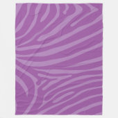 Zwei Tone Lila Zebra Print Fleecedecke (Vorderseite)