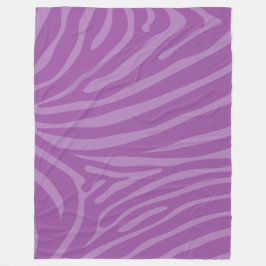 Zwei Tone Lila Zebra Print Fleecedecke