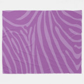 Zwei Tone Lila Zebra Print Fleecedecke (Vorderseite (Horizontal))