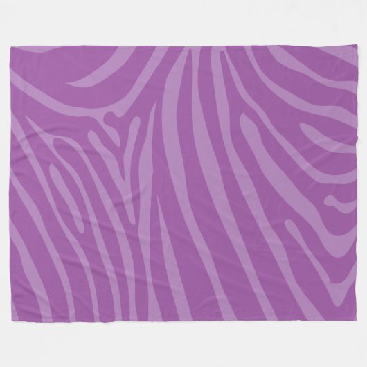 Zwei Tone Lila Zebra Print Fleecedecke (Vorderseite (Horizontal))