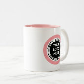 Zwei-Tone-Logo für personalisierte Unternehmenswer Zweifarbige Tasse (VorderseiteRechts)