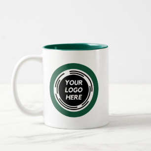 Zwei-Tone-Logo für personalisierte Unternehmenswer Zweifarbige Tasse