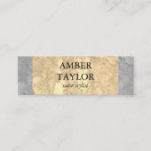Zwei Tone Luxe Grunge Textur Mini Visitenkarte (Vorderseite)