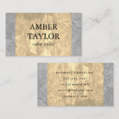 Zwei Tone Luxe Grunge Textur Visitenkarte (Vorne/Hinten)