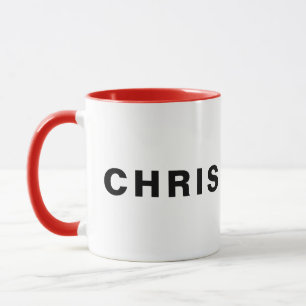 Zwei Tone Minimalistische Individuelle Name- oder  Tasse