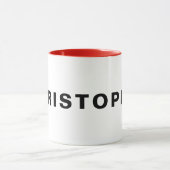 Zwei Tone Minimalistische Individuelle Name- oder  Tasse (Zentrum)