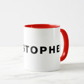 Zwei Tone Minimalistische Individuelle Name- oder  Tasse (VorderseiteRechts)