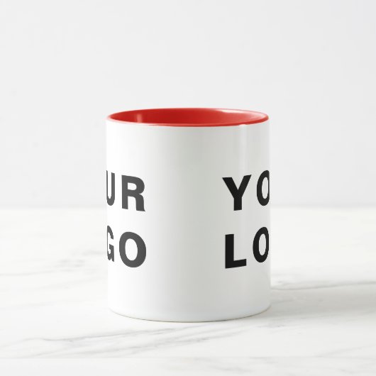 Zwei Tone Minimalistische Tasse für Text oder Logo (Zentrum)