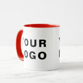 Zwei Tone Minimalistische Tasse für Text oder Logo (Vorderseite Links)
