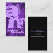 Zwei Tone-Monogramm-Visitenkarte Visitenkarte (Vorne/Hinten)