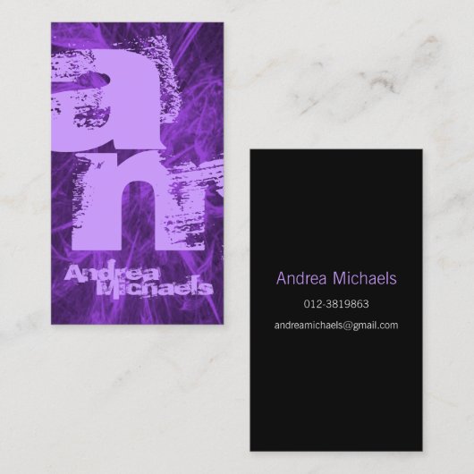 Zwei Tone-Monogramm-Visitenkarte Visitenkarte (Vorne/Hinten)