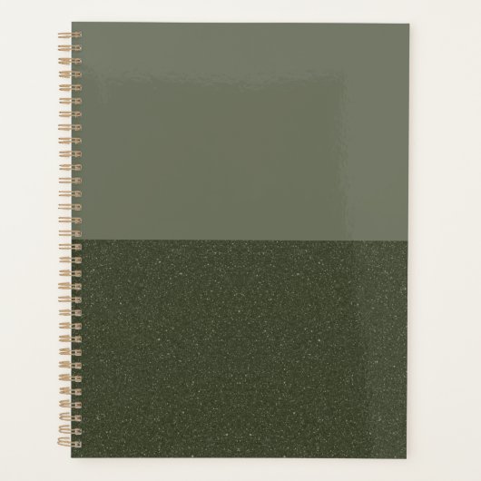 Zwei-Tone-Moos-Green-Weekly-Planner - individuell  Planer (Vorderseite)
