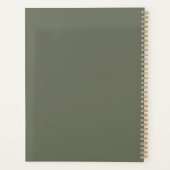 Zwei-Tone-Moos-Green-Weekly-Planner - individuell  Planer (Rückseite)