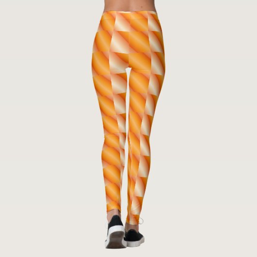 Zwei Tone Orange Muster Leggings (Rückseite)