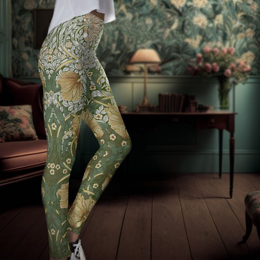 Zwei-Tone Pimpernel Yellow & Green William Morris Leggings