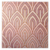 Zwei Tone Pink Art Deco Keramik Fliese (Vorderseite)