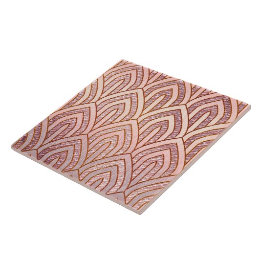 Zwei Tone Pink Art Deco Keramik Fliese (Seite)