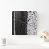 zwei Töne Quadratische Wanduhr (Zuhause)