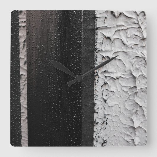 zwei Töne Quadratische Wanduhr (Vorderseite)