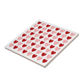 Zwei Tone Red and Pink Hearts Karton-Muster Fliese (Seite)