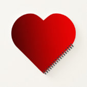 Zwei Tone Red Notebook Notizblock (Rückseite)