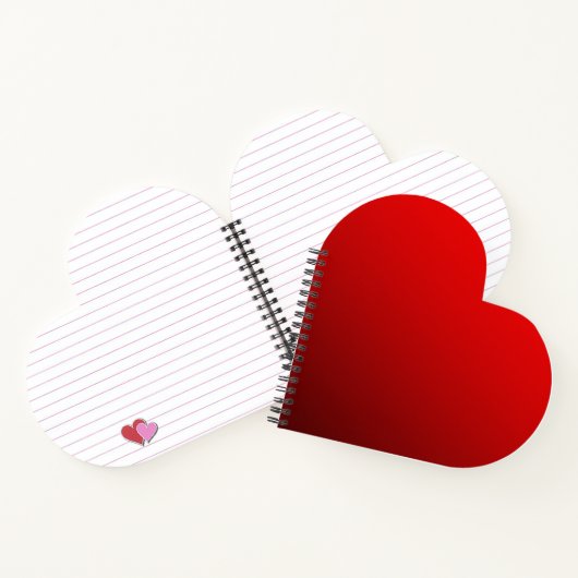 Zwei Tone Red Notebook Notizblock (Innenseite)
