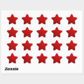 Zwei Tone Red Stern-Aufkleber (Blatt)