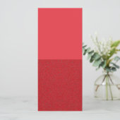Zwei-Tone-rote vertikale Einladung - individuell e (Stehend Vorderseite)