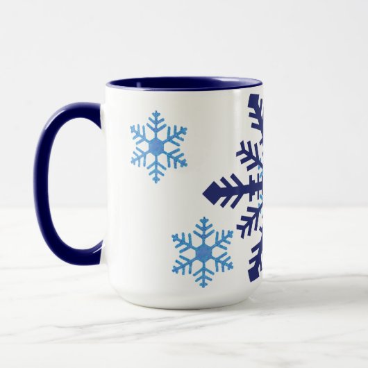 Zwei Tone-Schneeflocken Tasse (Links)