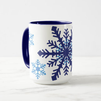 Zwei Tone-Schneeflocken Tasse