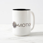 Zwei-Töne Schriftsteller in Motion Kaffee Tasse (VorderseiteRechts)