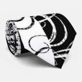 Zwei Töne, schwarz, wirbelhaltig Krawatte (Gerollt)