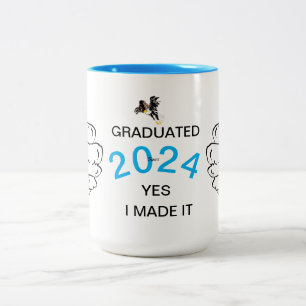 Zwei-Tone-Tasse: 2024 Absolvent Zweifarbige Tasse