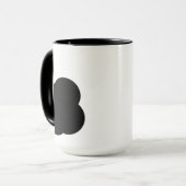 Zwei-Tone-Tasse aus Schwarz und Weiß Tasse (Vorderseite Links)
