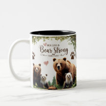 Zwei-Töne-Tasse Bär Starke Familienliebe Wald